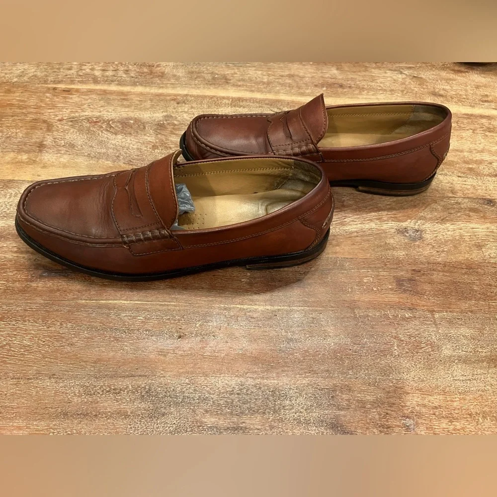 Cole‎ Haan “Pinch Friday” Size 10.5 M Brown Leather Penny Loafer